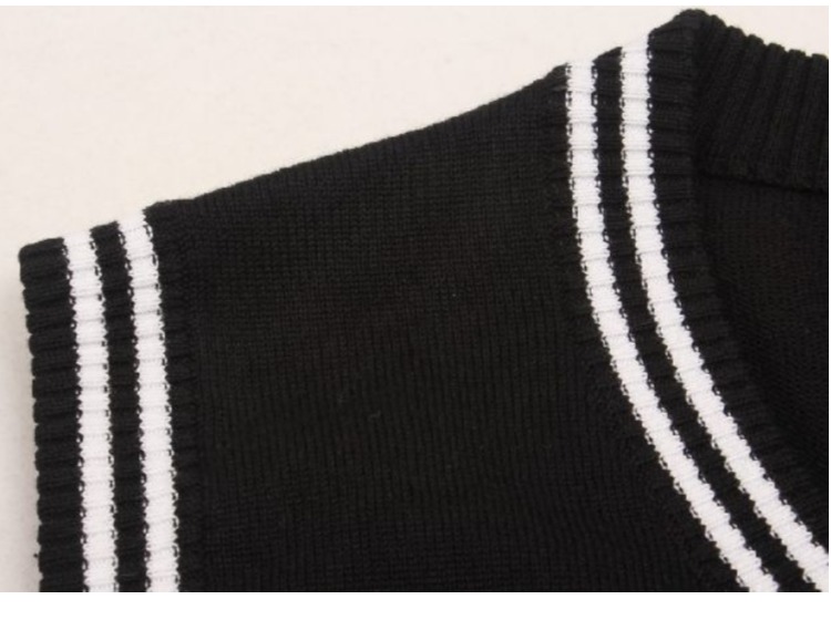 Thời trang nam vest len ​​mỏng nam phiên bản Hàn Quốc của áo len cổ chữ V không tay áo dệt kim sợi vest vest đen nam