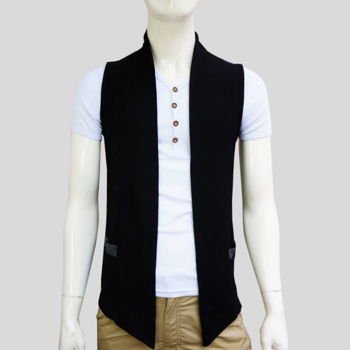 Mùa xuân và mùa hè triều của nam giới vest vest Hàn Quốc phiên bản của chiếc áo đan len không tay cá tính hoang dã đan áo khoác bên ngoài vest nam áo vest nam hàn quốc trẻ trung