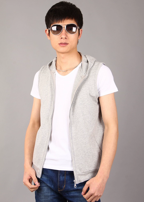 Mùa xuân và mùa hè cotton trùm đầu vest nam phiên bản Hàn Quốc của áo không tay giản dị áo vest vest - Áo vest cotton