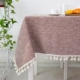 Khăn trải bàn cà phê khăn trải bàn bằng vải cotton nhỏ bàn tươi nhà lưới đỏ in hình chữ nhật tròn bàn Nhật Bản Bắc Âu