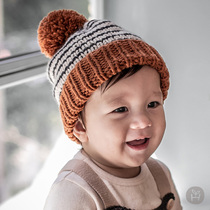 Korean men and women baby hats Spring and Autumn Winter Childrens hat wool hat Baby knitting 1-2 year old boy cute super cute
