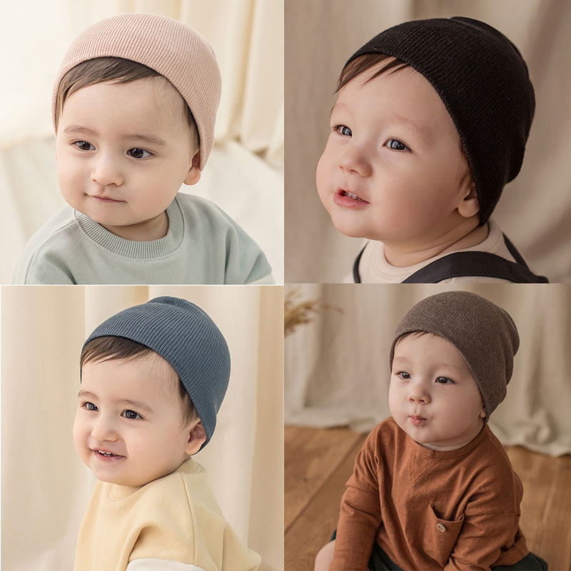 Korean men and women baby hat Cotton spring and autumn baby hat pullover hat Newborn child newborn Baotou hat thin section