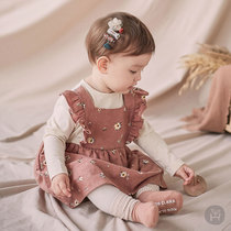 South Korea imported female baby skirt dress spring and autumn foreign style princess baby princess dress Baby Baby Baby