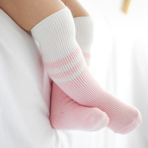Korean childrens socks spring and autumn baby floor socks stockings boys and girls newborn baby stripes