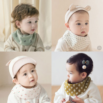 Korean baby scarf water towel spring and autumn boys and girls baby children triangle scarf bib cotton infant