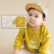 Korean baby sweater childrens clothing spring and autumn baby childrens undercover mens and womens long-sleeved tops