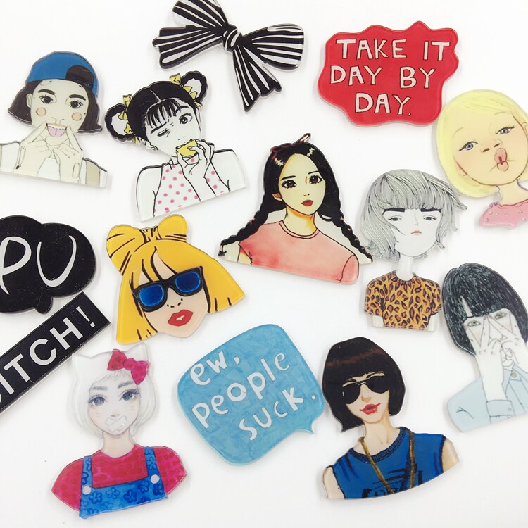 Broche femme en plexiglas - Ref 1175173 Image 14