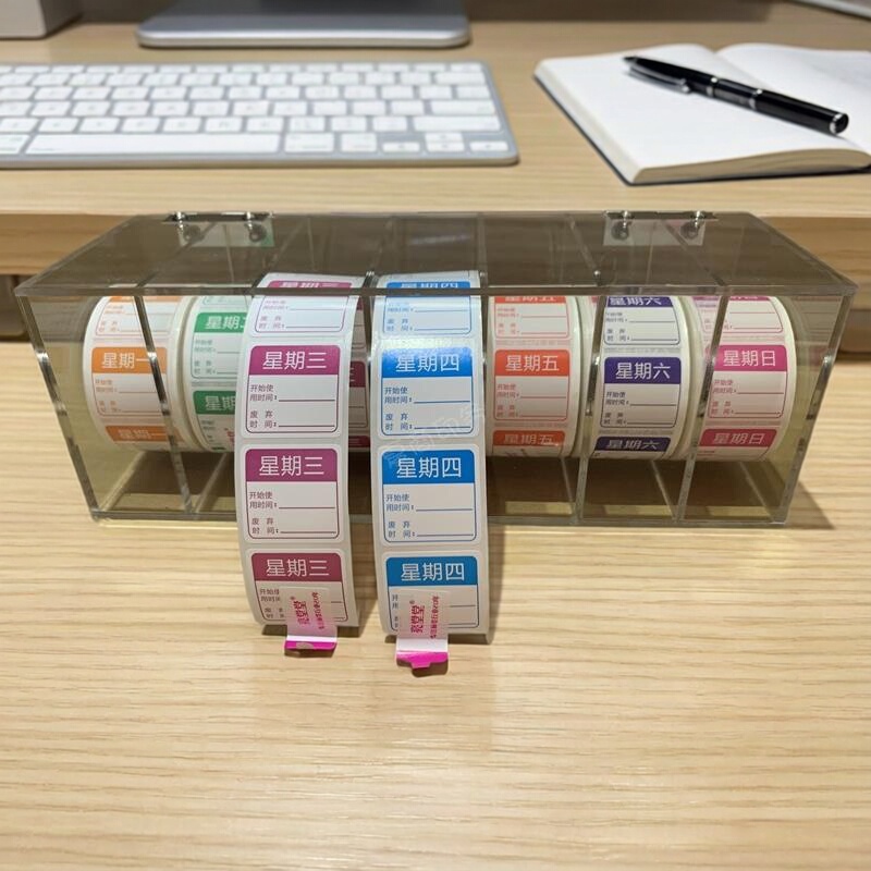 Weekly Expiration Date Label Special Distribution Box Hotel Catering Food Opening Label Sticker Time Adhesive Sticker