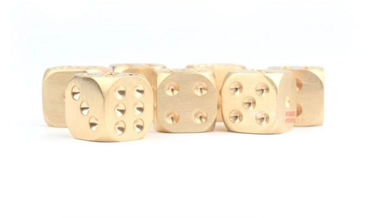 Nhíp đồng thau nguyên chất đồng kim loại rắn xúc xắc tay đánh bóng cung cấp mạt chược sáng tạo quà tặng cá nhân - Các lớp học Mạt chược / Cờ vua / giáo dục bộ đồ chơi cờ vua