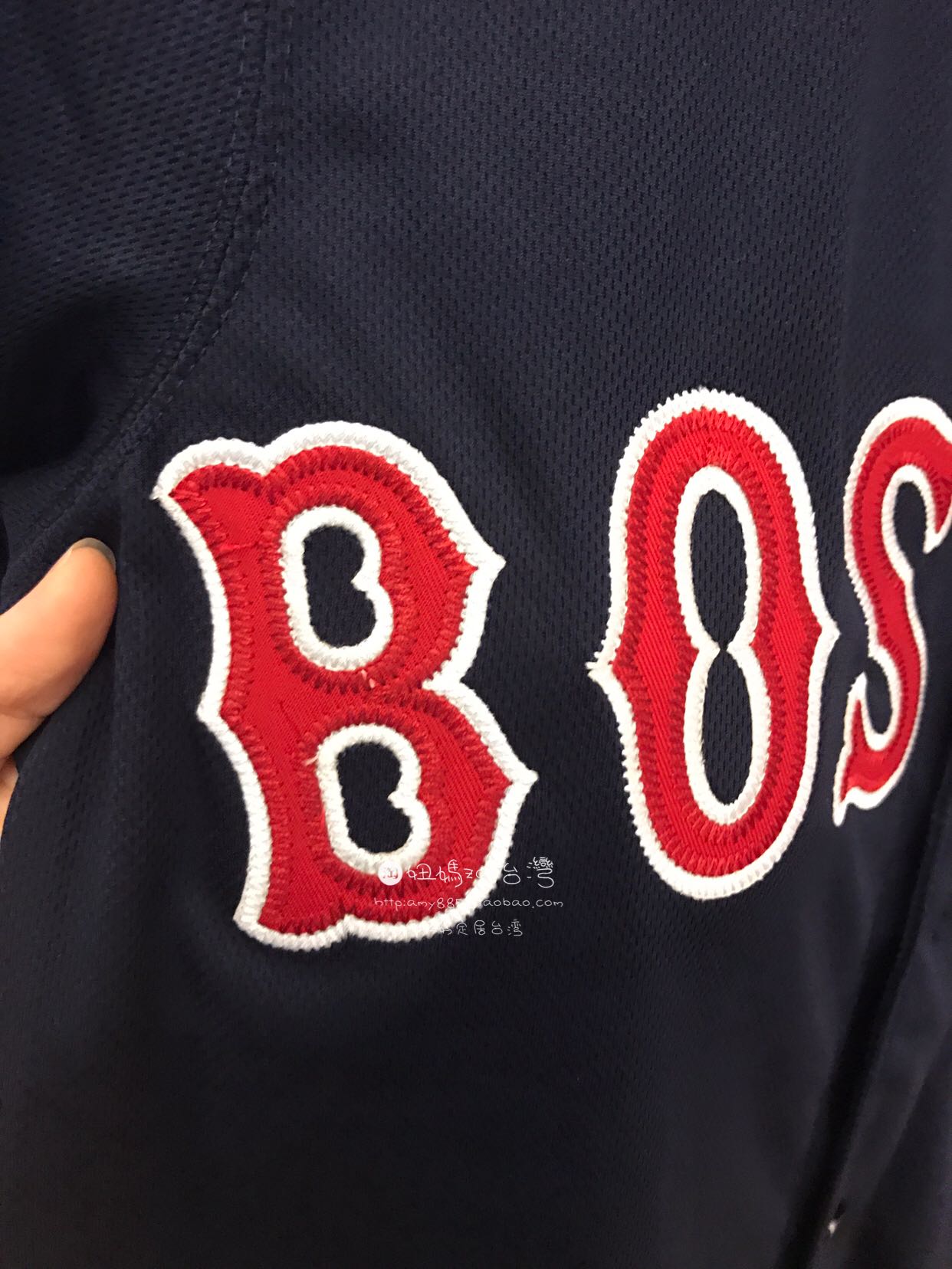 Đài Loan mua MLB Boston Red Sox Áo đồng phục bóng chày nam thể thao nút mở bộ adidas nữ cộc tay