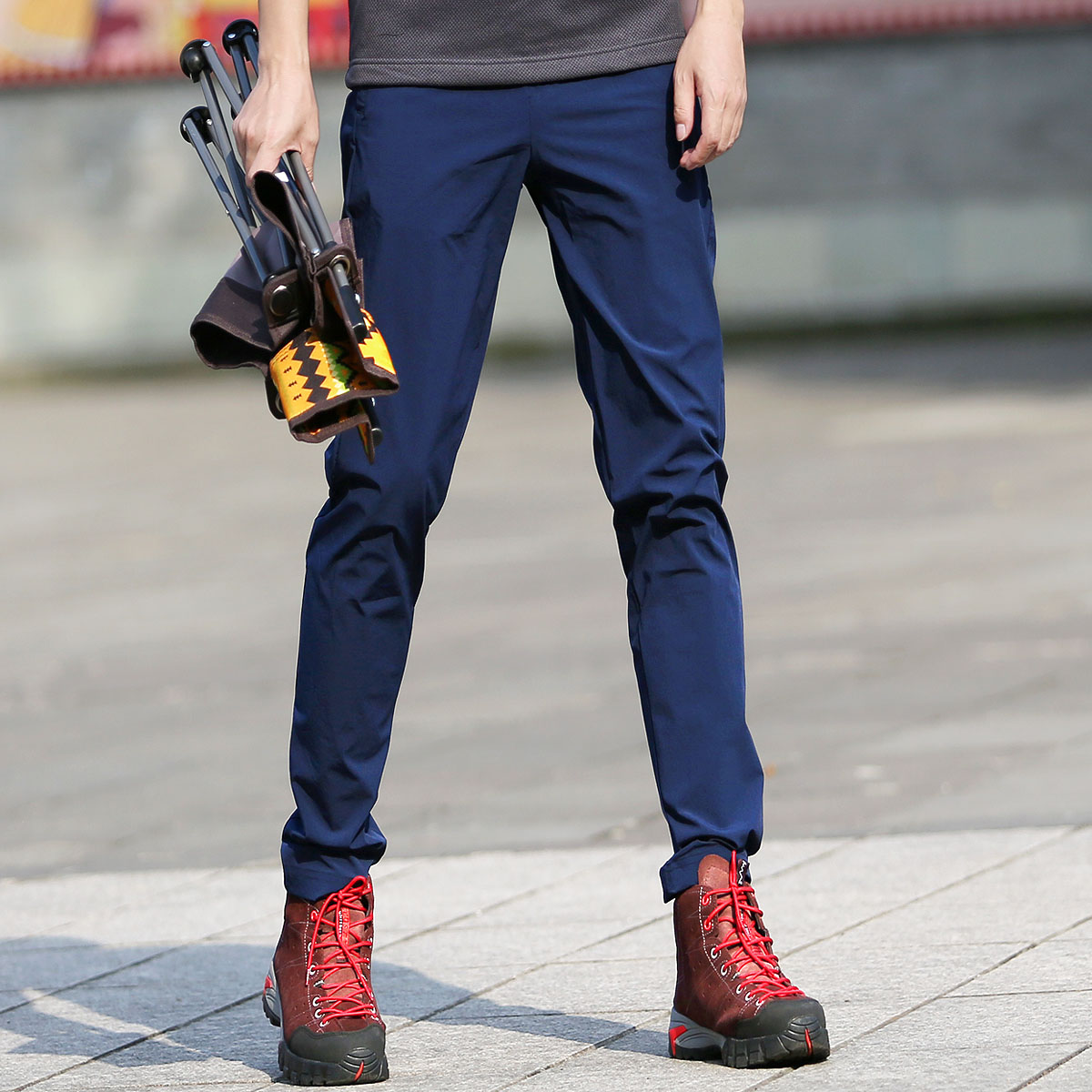 Xueqiu Island outdoor new solid color quick-drying trousers wear-resistant tear-resistant breathable mountaineering casual hiking pants men