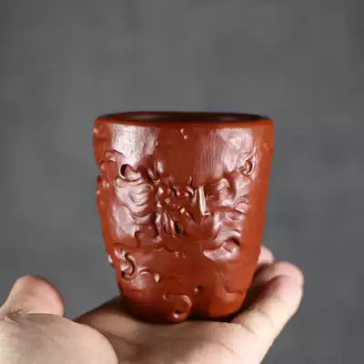 Famous boutique original ore purple sand Cup between the high water wave pure handmade tea set Master Cup work Collection