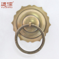 Yuanru copper sculpture Chinese antique brass door knocker accessories Room door cabinet door handle YRH162 retro door handle