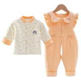 Милый осенний комплект для девочек для принцессы для раннего возраста, хлопковый стеганый комбинезон