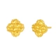 Золотые серьги, четырехлистный клевер