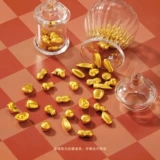 Zhou Dasheng Gold Investment Crafts Маленькие золотые бобы 1g Koi Золотые органы Полные золотые бобы золотые бары 520