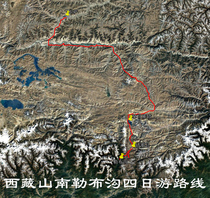 Tibet Shannan Nar Riyong Lebugou four-day self-driving navigation map Google Aowei trajectory route