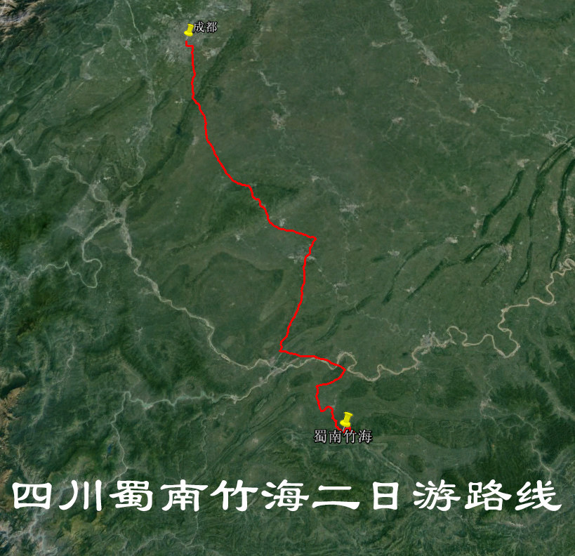 Two-day self-driving tour of the Zhuhai Sea in Minnan, Sichuan Province Travel Navigation map Ovie Track Route