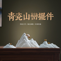 Zen ceramic fake pendulum pendulum microscopic fish tank sand tray scenery creative Xuanguan living room desktop decorations