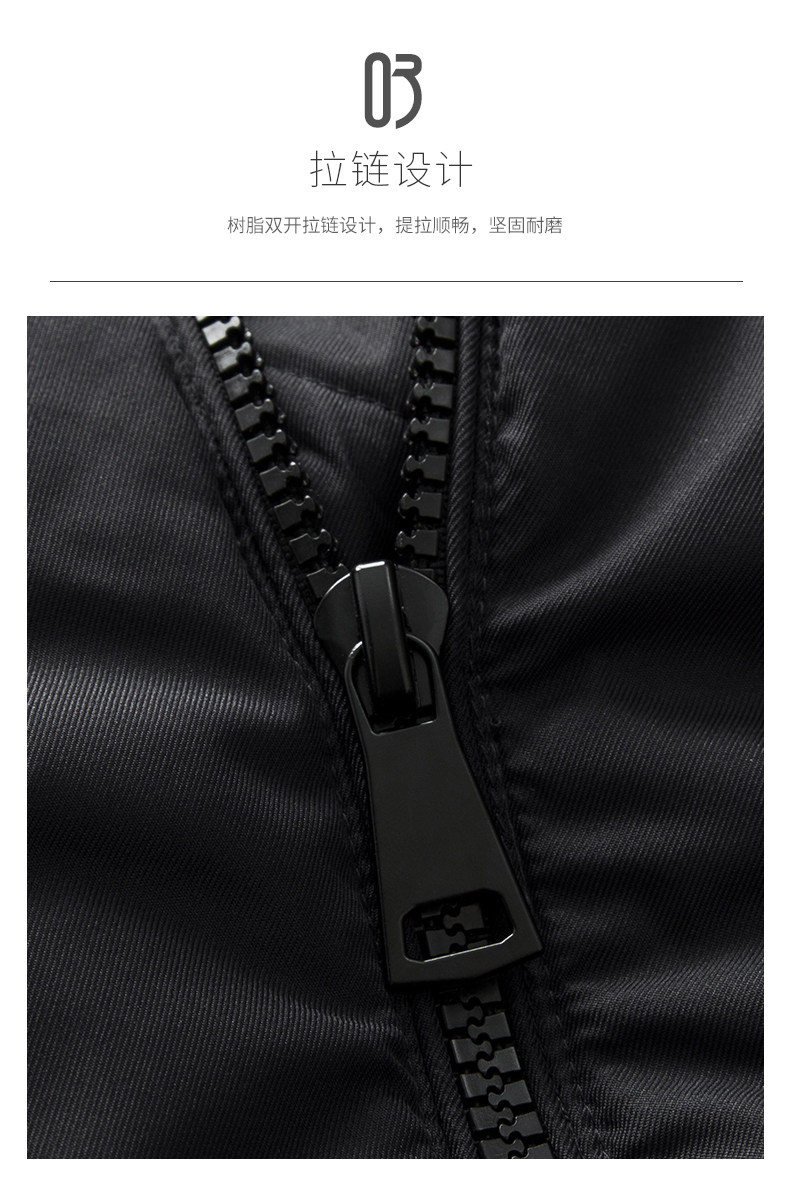 七匹狼 男士加厚中长款 貉子毛领羽绒服 90%充绒 图13