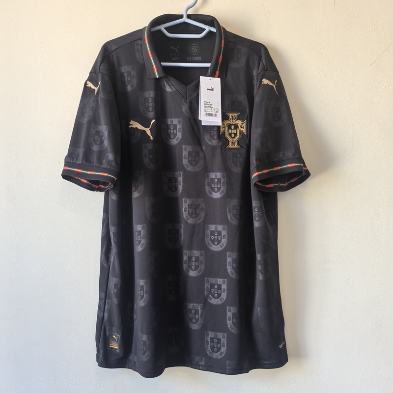 Portugal 2025 Puma Eusébio Commemorative Third Jersey, with Number 7 C Ronaldo and Other Inscriptions, 783894 Portugal 2025 Puma Eusébio Commemorative Third Jersey, with Number 7 C Ronaldo and Other Inscriptions, 783894
