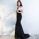 Banquet evening dress 2021 new dignified and atmospheric evening dress skirt slim slim fishtail trailing long female