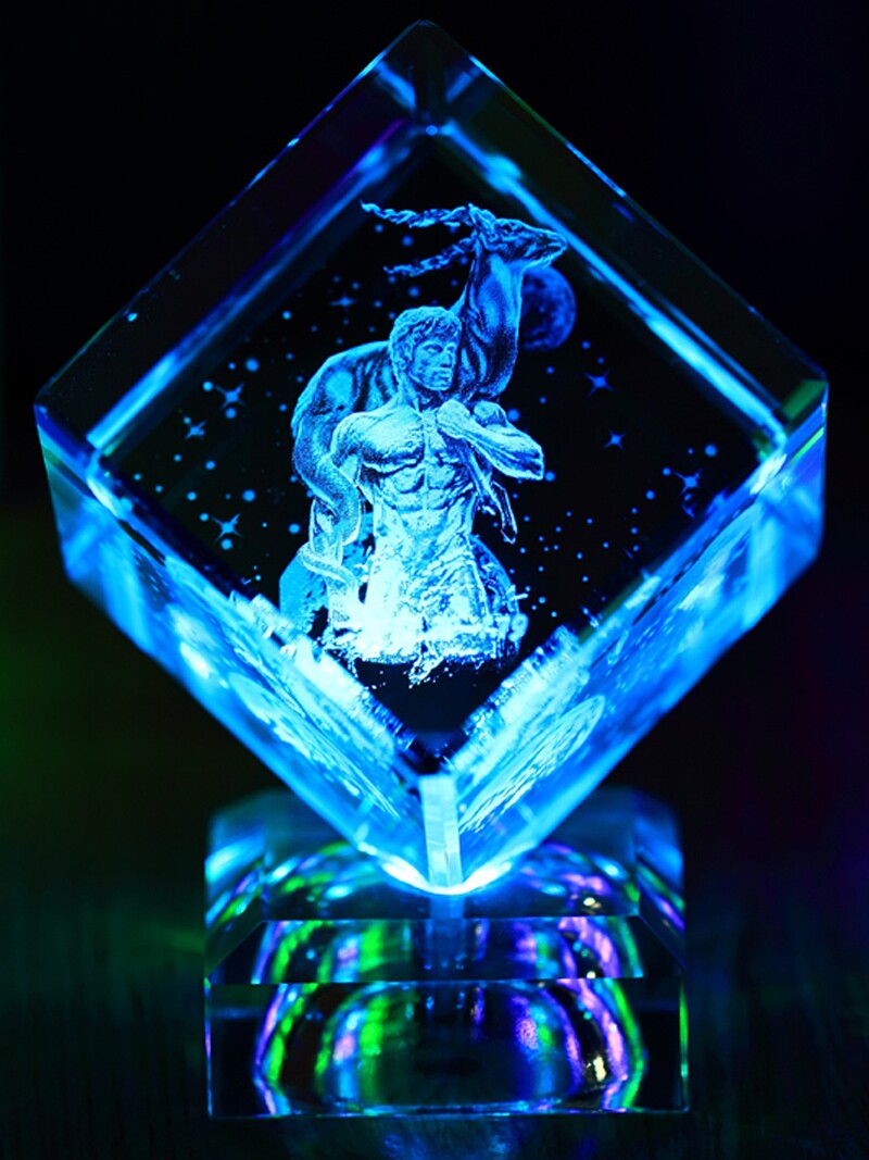 Crystal twelve constellations creative luminous rotating music box Birthday gift male send girlfriend classmate goddess gift