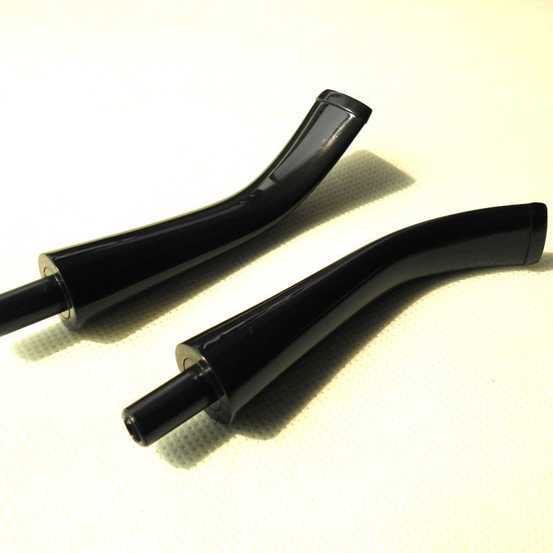 DIY briar ebony pipe accessories acrylic pipe mouthpiece tail curved handle tip 3MM filter