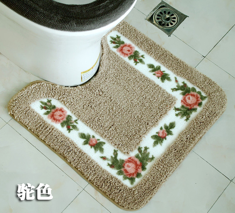 Hình chữ U vườn nhà vệ sinh mat thảm thấm thấm nước phòng tắm nhà vệ sinh trượt nhà vệ sinh phòng tắm thảm mat - Thảm sàn thảm xốp