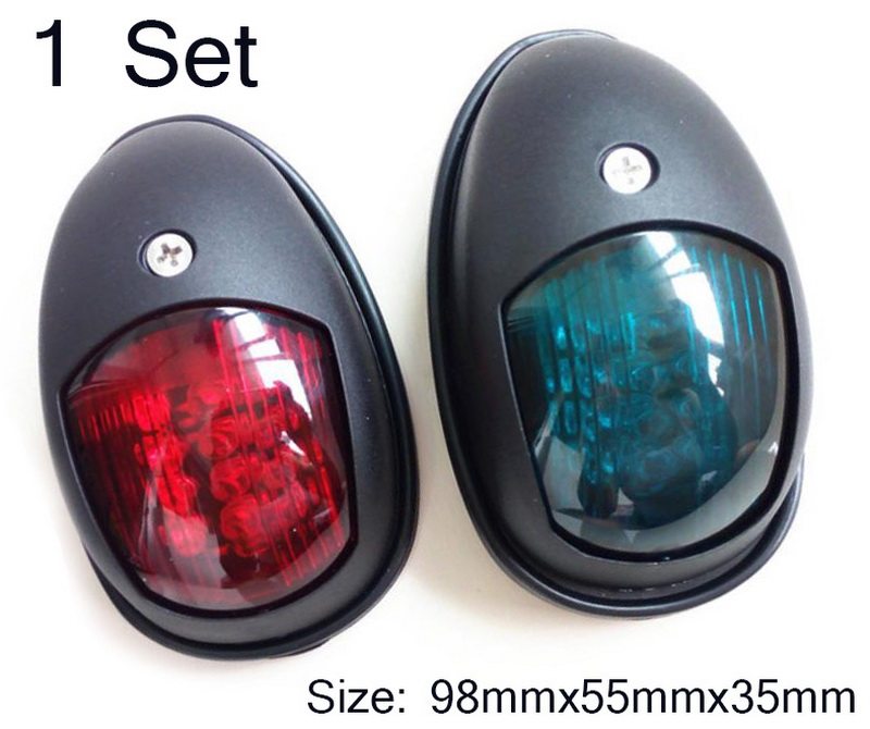 2 Black White universal navigation lights for ship yacht LED bulb signal light modern style