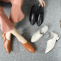 Shoes Children Fall 2020 New Crude Heel Korean Version Single Shoes Women Real Leather Shoes Fashion Deep Mouth Little Leather Shoes 100 Hitch Shoes