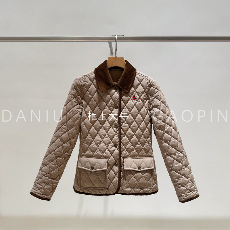 Rl Original Order 2026 Autumn and Winter Classic Corduroy Trim Quilted Barn Jacket Coat Cotton Clothing Rl27424