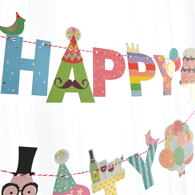 Birthday Party Banner Color Flag Zodiac Flag Children S 100 Day Feast Double Full Moon Party Decoration Pull Flag