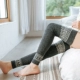 Mùa thu và mùa đông cashmere dày và quần legging dài đến đầu gối Nhật Bản màu rắn thỏ len cao đến đầu gối