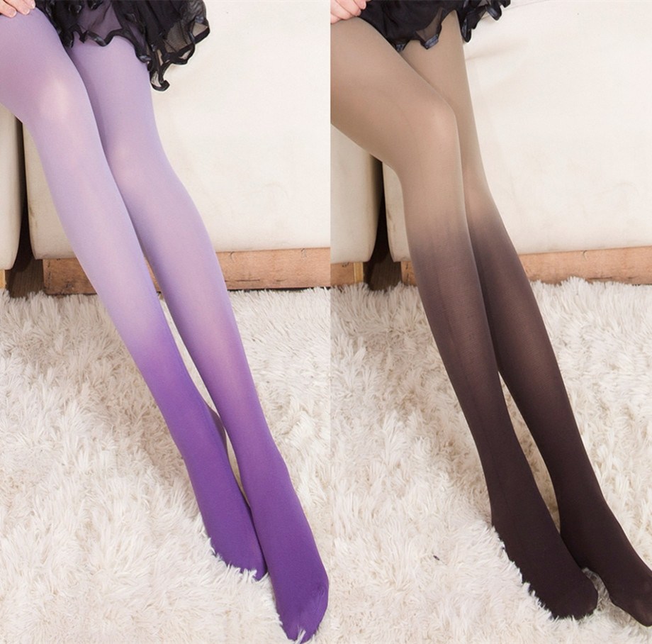 Spring and autumn day Department Gradual Layer Color Hanging silk Sox Goose Down Pants Socks Socks Socks candy Color Colorful Slim-in-the-leg Pants Socks