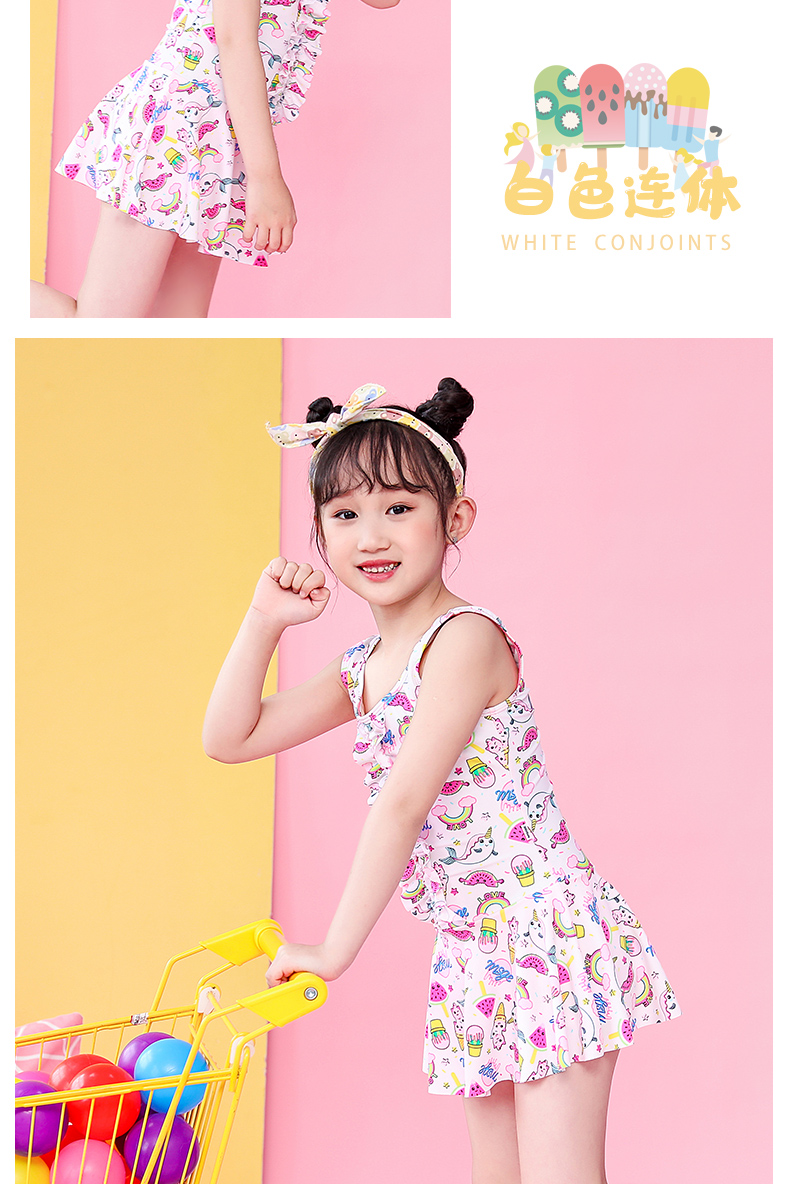 Đồ bơi cho trẻ em Nữ lớn Trẻ em Cô gái Xiêm Chia Công chúa Váy Cô gái dễ thương Đồ bơi cho trẻ em - Bộ đồ bơi của Kid do boi be gai