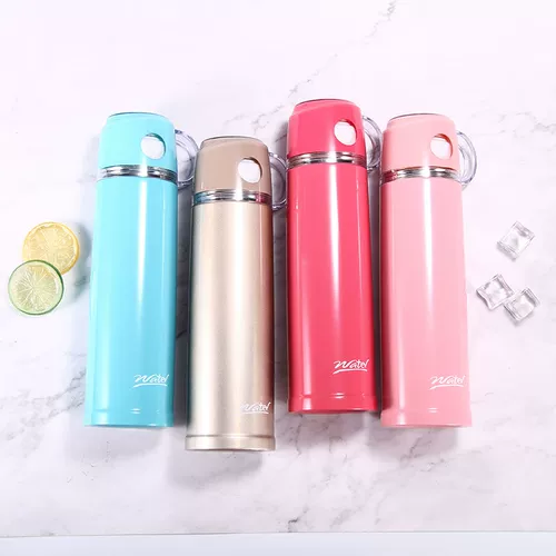 Вместительный и большой портативный стакан из нержавеющей стали подходит для мужчин и женщин, в корейском стиле