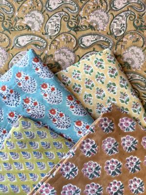 【 New Release on April 30th 】 Indian imported embossed fabric, plant-dyed woodblock long-staple cotton clothing fabric