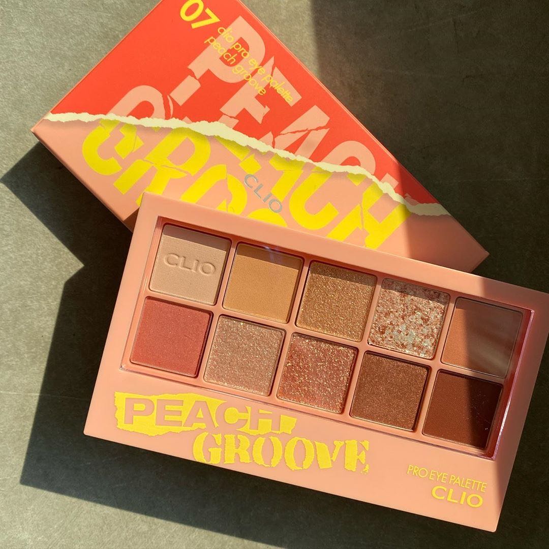 Spot ▲ Korea CLIO CLIO 10-color eyeshadow palette 10-color pearl #07 PEACH GROOVE