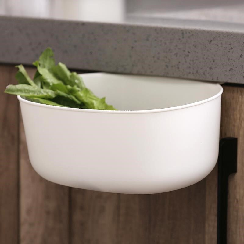 Kitchen waste kitchen hanging trash can small simple hanging decoration overall cabinet countertop trash can garbage box storage shelf 