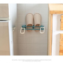 Bathroom shoe bracket slippers storage three-in-one foldable toilet artifact non-perforated shoe support wall rack