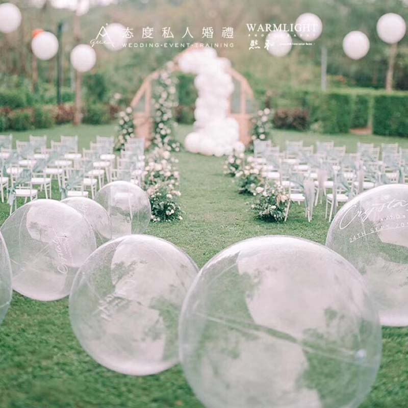 Custom inflatable large transparent plastic ball large balloon hollow ball photo props net red decoration hanging ball hanging ball