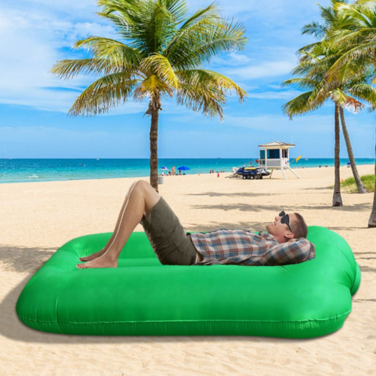 Quick portable inflatable sofa Blow Bed Outdoor Sloth Sofa Nets Red Air Single Sleeping Bag For Lunch Break