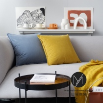  Velvet cushion ins net red pillow solid color velvet Nordic style pillowcase Sofa pillow bed headrest bag