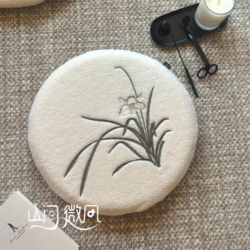Memory foam seat cushion, antique French style, new Chinese style chair cushion, bay window, latex fart cushion, round cushion, round stool cushion, round