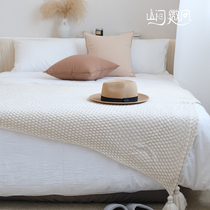 ins Nordic style sand hair blanket blanket nap shawl air-conditioned blanket bed and breakfast hotel childrens room bed towel blanket