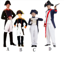  Performance suit Officer soldier suit Napoleon parent-child performance costume Hat Minister suit Halloween General hat