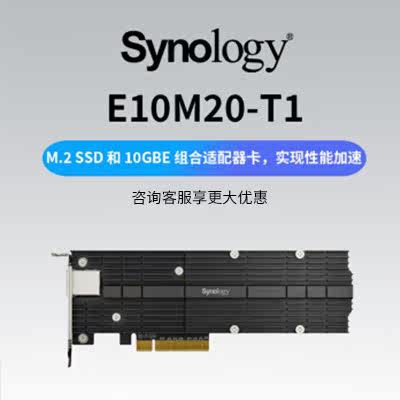 Synology E10M20-T1 M 2 SSD and 10GbE combined adapter cards
