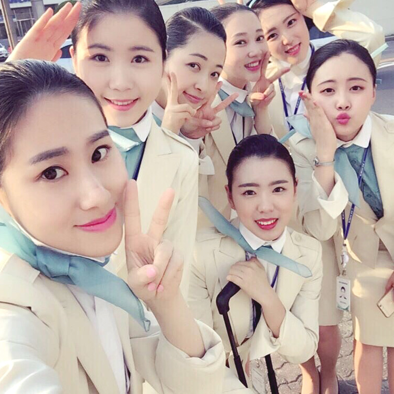 Korean Air sister uniform Professional suit skirt Flight attendant beauty salon Club front desk KTV hotel work clothes female
