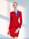 Golden Jia Yi Aviation Uniforms Company Front Desk Etiquette Receptionist Clothing Stewardess Uniform Red Skirt Set